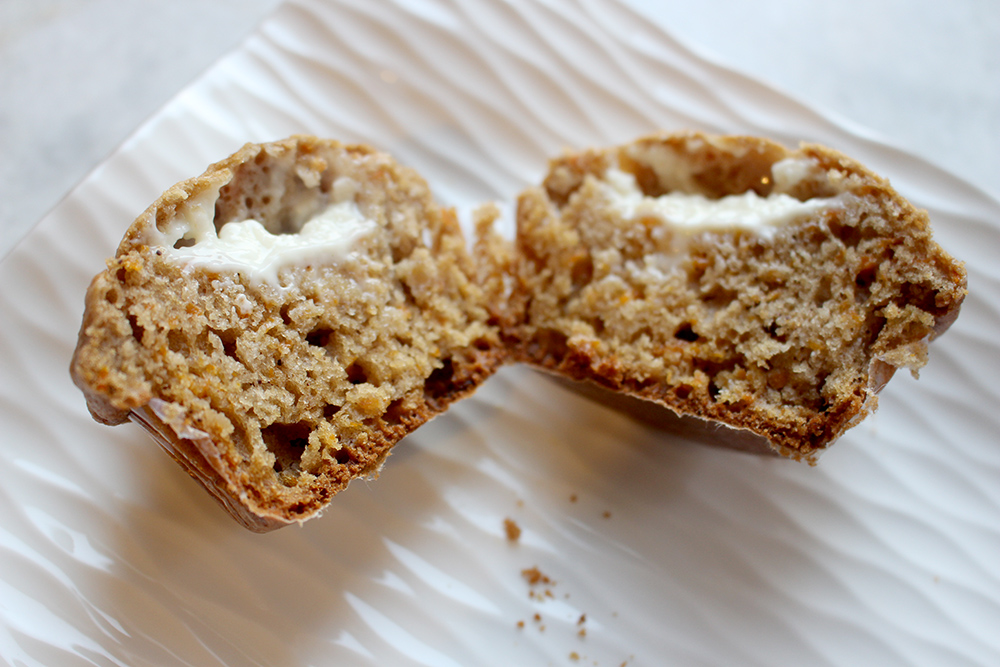 Carrot Cake Muffins with Cream Cheese Filling