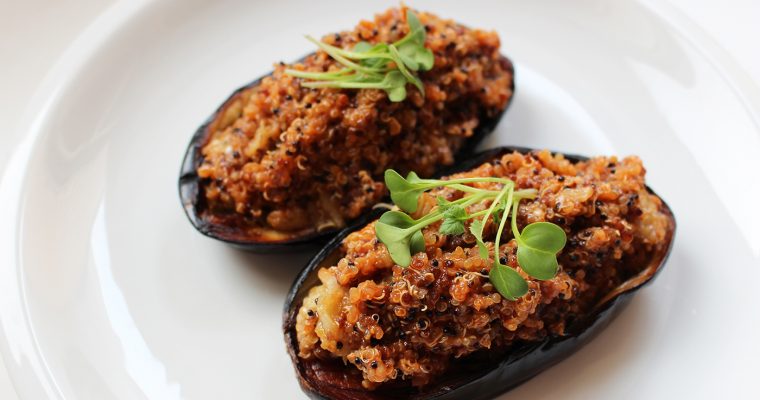 Eggplants Stuffed Quinoa